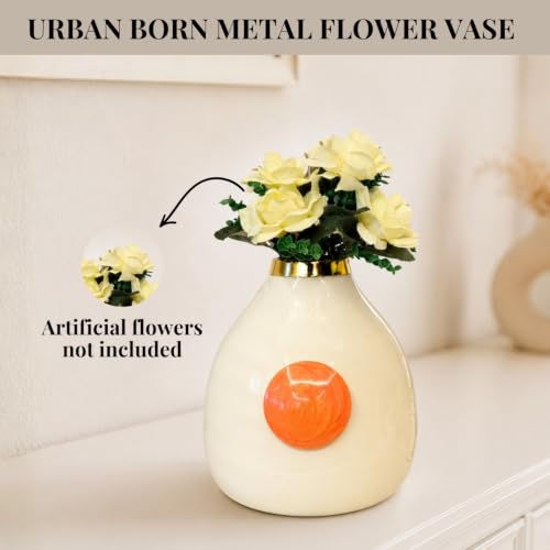 Image of Urban Born Vases For Living Room Corner |Big Vases For Elegant Home Decoration |Home Decor Flower Vase Iron |Fresh or artificial Metal Flower Vase Stand For Dining Table, Bedroom, Office, Wedding Gift