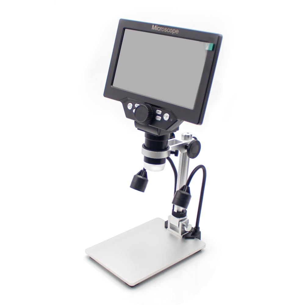 Toplionace 7 Calowy Mikroskop Cyfrowy LCD do Lutowania 12mp 1-1200X Lupa z Ciągłym Wzmocnieniem i światłami Wypełniającymi G1200