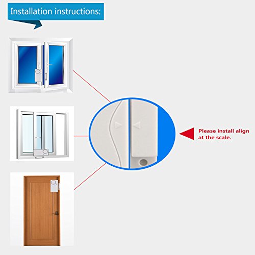 Hendun Wireless Door Alarm With Remote, Windows Open Alarms,Home Security Sensor, Pool Alarm For Kids Safety, Sliding (2 Pack) #TOP7