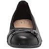 Clarks-Womens-Sara-Tulip-Ballet-Flat Clarks Women's Sara Tulip Ballet Flat, Black Leather/Patent Combi, 7