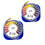 LifgWas Bandelettes de Test de pH Universel 0 14, 2 Rouleaux de 5 Mètres avec Boîtier Plastique, pour Test Urinaire, Spa, Aquarium, Piscine, Papier pH