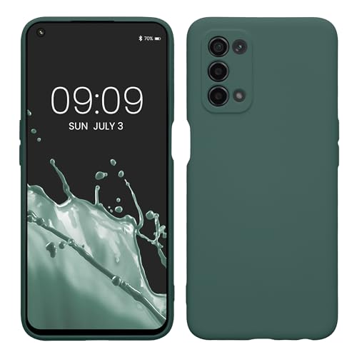 kwmobile Custodia Compatibile con Oppo A74 (5G) / A54 (5G) Cover - Back Case per Smartphone in Silicone TPU - Protezione Gommata - verde militare