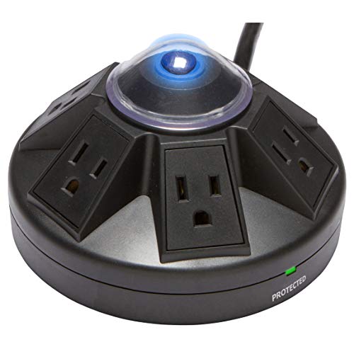 Accell Powramid Surge Protector - 6 Outlets, 4-Foot Cord, 1080 Joules, UL Listed