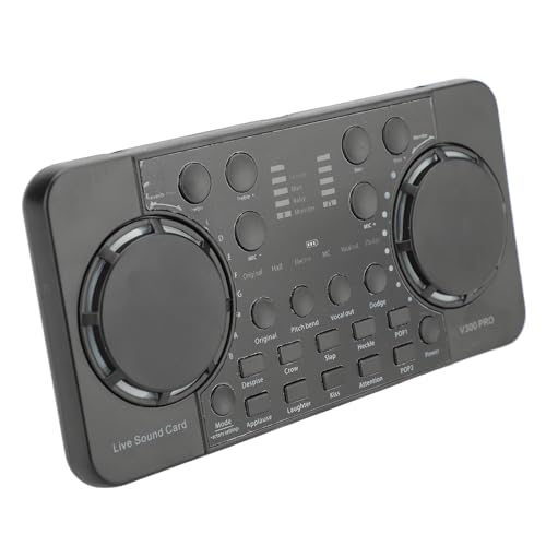 Tablero de Mezcladores de Interfaz de para Transmisión de Sonido en Vivo - Tarjeta de Sonido Portátil para Grabación de Estudio y Karaoke, y PC
