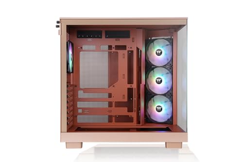 Gabinete Thermaltake View 380 XL TG ARGB Gravel Sand Mid Tower ATX con vidrio templado y ventiladores ARGB preinstalados miniatura 3