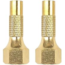 2PCS Car Tire Chuck - Heavy Duty Brass Screw on Tire Air Chuck with 1/4 NPT Thread - Tire Inflator Nozzle Twist-on Chucks for Tire Inflator Gauge Compressor Accessories