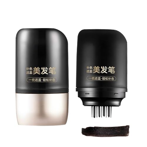 Uoqpty Peine Colorante Para Cabello - Cobertor Temporal para Canas con Aplicador de Cerdas Naturales | Aplicador Natural Temporal Con Cepillo Para Cubrir Raíces y Estilizar En Viajes, Salón o Fiestas