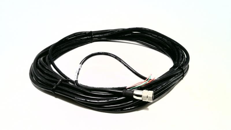 BANNER ENGINEERING MQAC-430 (44651), 4-PIN Straight Female Connector, 9.14 M (29.98 FT) in Length, Black PVC Jacket, CORDSET 1/2 in Single Ended, Nickel-Plated Brass NUT