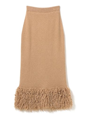 [レイビームス] スカート RBS フリンジ キリカエ ニット スカート レディース BEIGE FREEのサムネイル