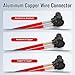 RVBOATPAT 2 Port Insulated Connector Multi Tap Connector 2-14 AWG Aluminum to Copper Wire Connectors Single-Sided Entry Slotted Allen Hex - 6 Pack
