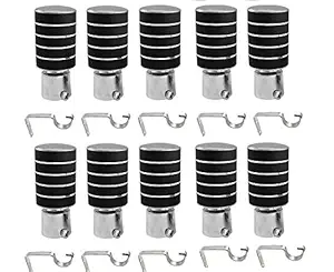 Taj Premium Quality Curtain Brackets/Curtain Fittings/Curtain accessories/10 Pieces Curtain finials Along with 10 Pieces Centre Support -Set of 5 Pair