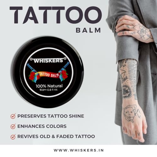Whiskers TattooAftercare Healing Balm With Vitamin A and D|Natural Herbs and Oils|Tattoo Enhancer|Ointment|Moisturizer|Lotion|No Parabens|No Petroleum Jelly|Cruelty-Free|15gm - Image 3