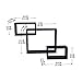 Melannco Interlocking Floating Wall Mount Shelves, Espresso, Set of 3 - 5091208