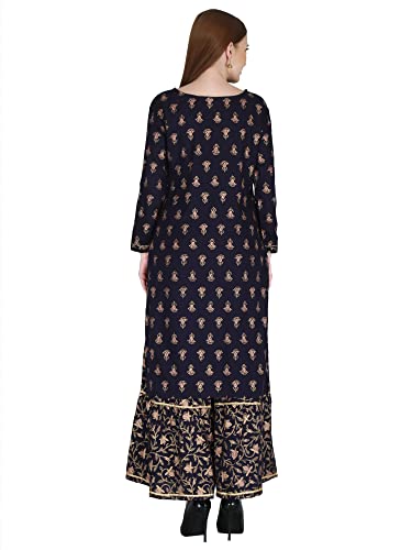 Image of Women's Rayon Straight Kurta Pant with Dupatta Set (Black)