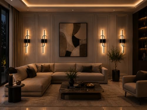 Image of FILLISKA Led Wall Highlighter Light, 3-in-1 Colour Changing, Luxurious Wall Decor (18 Watt Black Art-W303)