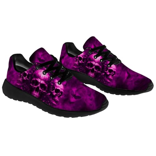 Women's Men's Skull Shoes Gothic Sneakers Running Tennis Shoes4