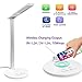 Produktbild WTY LED-Schreibtischlampe mit schnellem, drahtlosem Ladegerät für iPhone X, 8 und 8 Plus, Samsung, LG, Faltbare und dimmbare Büro-LED-Lampe zum Lesen und Arbeiten 5V / 2.4A,White