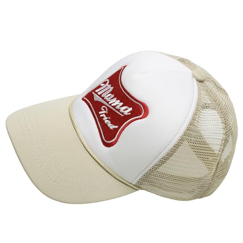 Image of Embroidered Lettering Print Truck Hat Baseball Cap Trucker Mesh Snapback Hat