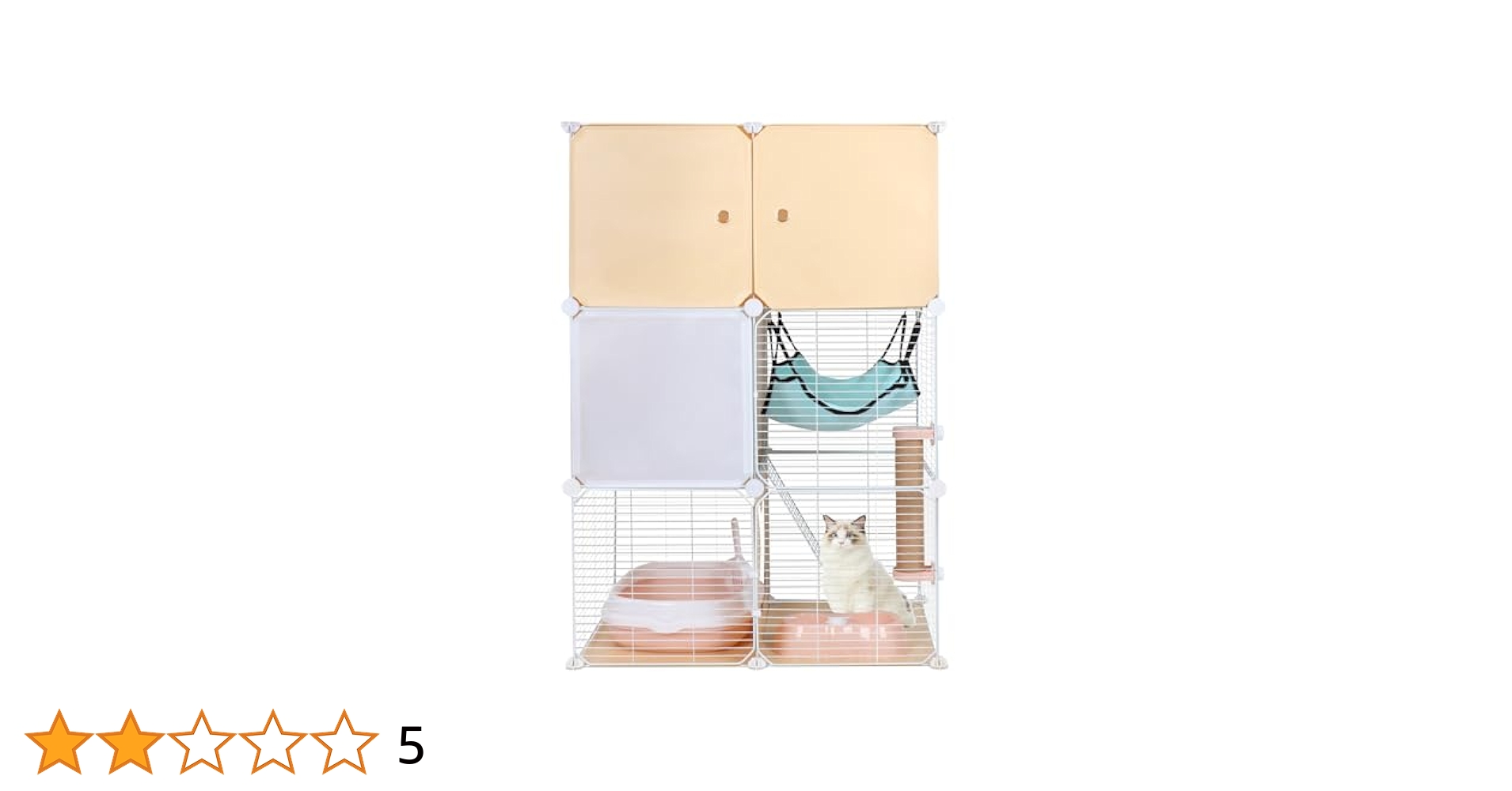 Amazon.co.jp: Xverycan 猫 ケージ 3段 トイレ付き キャット