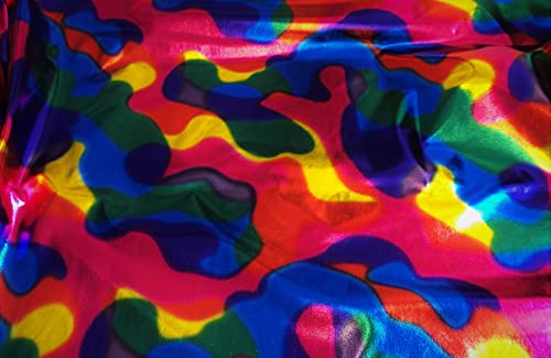 Tissu de danse Spandex arc-en-ciel de luxe en rouleau de 10 mètres pour créations de mode