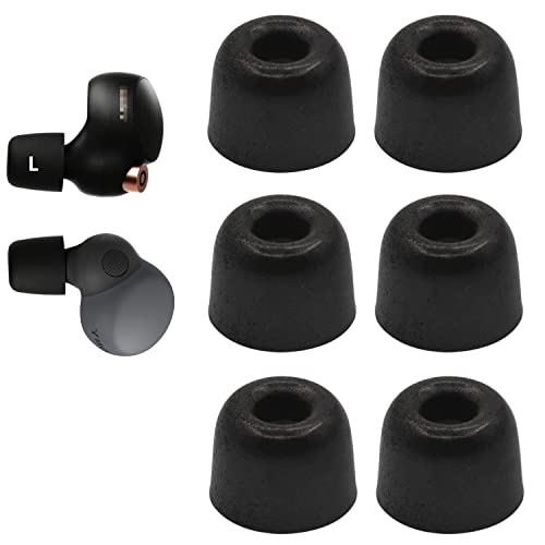 Image of JNSA Replacement for Sony WF-1000XM4 1000XM5 C700n Linkbuds S Memory Foam Ear Tips Noise Canceling Foam Eartips Ear Plug Ear Tip L Size 3 Pairs, [Fit in Case], Black,Large Size (Foam4XM4B3PL)