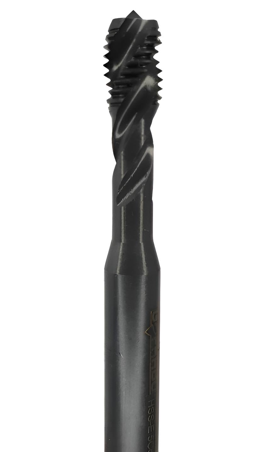 Maschio filettato a macchina HSS-E Co5%, rivestimento TiN, ossidato o vuoto a scelta, filettatura a 40°, per fori ciechi, forma C fino a 800 N/mm² (ossidato, M8)