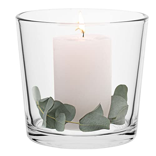 Trend For Home Candle Holder 16 cm Candle Container Glass Vase for Flowers Large Glass Vase Flower Vase Transparent Vase Deco Vase for Flowers Decorations for Living Room 2395 ml