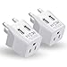 UK, Hong Kong, CTU-7-2PK Ireland Travel Adapter Plug by Ceptics with Dual USB - Type G - London - USA Input - Light Weight - Perfect for Cell Phones, Chargers, Cameras and More - 2 Pack