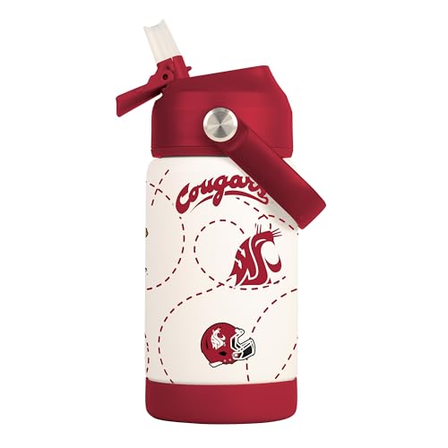 Image of Logo Brands NCAA Mascot Stainless-Steel Kids Bottle -Soft Silicone Mouthpiece, Easy To Carry, Kid-Friendly Design- Great For School & On-The-Go