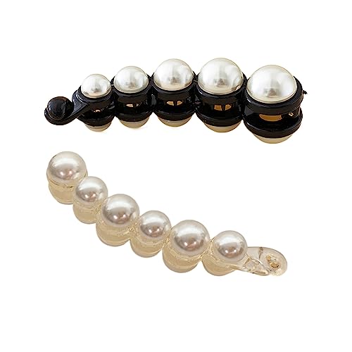 Leadigol 2PCS Pearl Hair Clip miniatura 1
