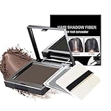 Virellay Haaransatz Puder, Braun Hairline Powder, Sofortige Abdeckung der Haarfarbe, Ansatzpuder kaschiert graue Haare und lichte Stellen, Wasserfeste, Haarverdichtung, Langanhaltende(Braun)