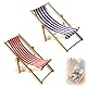 2 Stück Hölzerner Mini Deko Liegestuhl,Miniatur Strand Stuhl,Liegestuhl Miniatur Deko,Mini Liegestuhl Deko Klein,Miniatur Gartenmöbel,Klappstuhl Für DIY,Strand-Mikrolandschaft Deko