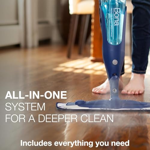 Bona PowerPlus Premium Motion Spray Mop for Hardwood Floors - Includes PowerPlus Hardwood Floor Cleaning Solution and PowerPlus Microfiber Cleaning Pad - Vibrating Spray Mop for Wood Floors - Thumbnail 6