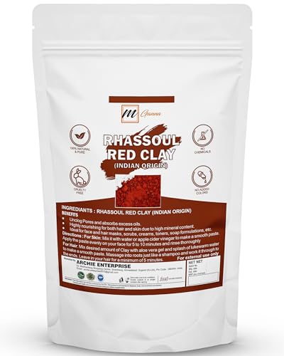 mGanna 100% Natural Moroccan Rhassoul Clay Powder/Nude/Ghassoul Lava Clay Powder for Hair Masks Creams, Face Masks
