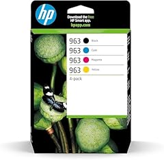 HP 963 Nero, Ciano, Giallo e Magenta, 6ZC70AE, Confezione da 4 Cartucce Originali, Compatibili con Stampanti OfficeJet Pro serie 9010 e OfficeJet Pro 9020