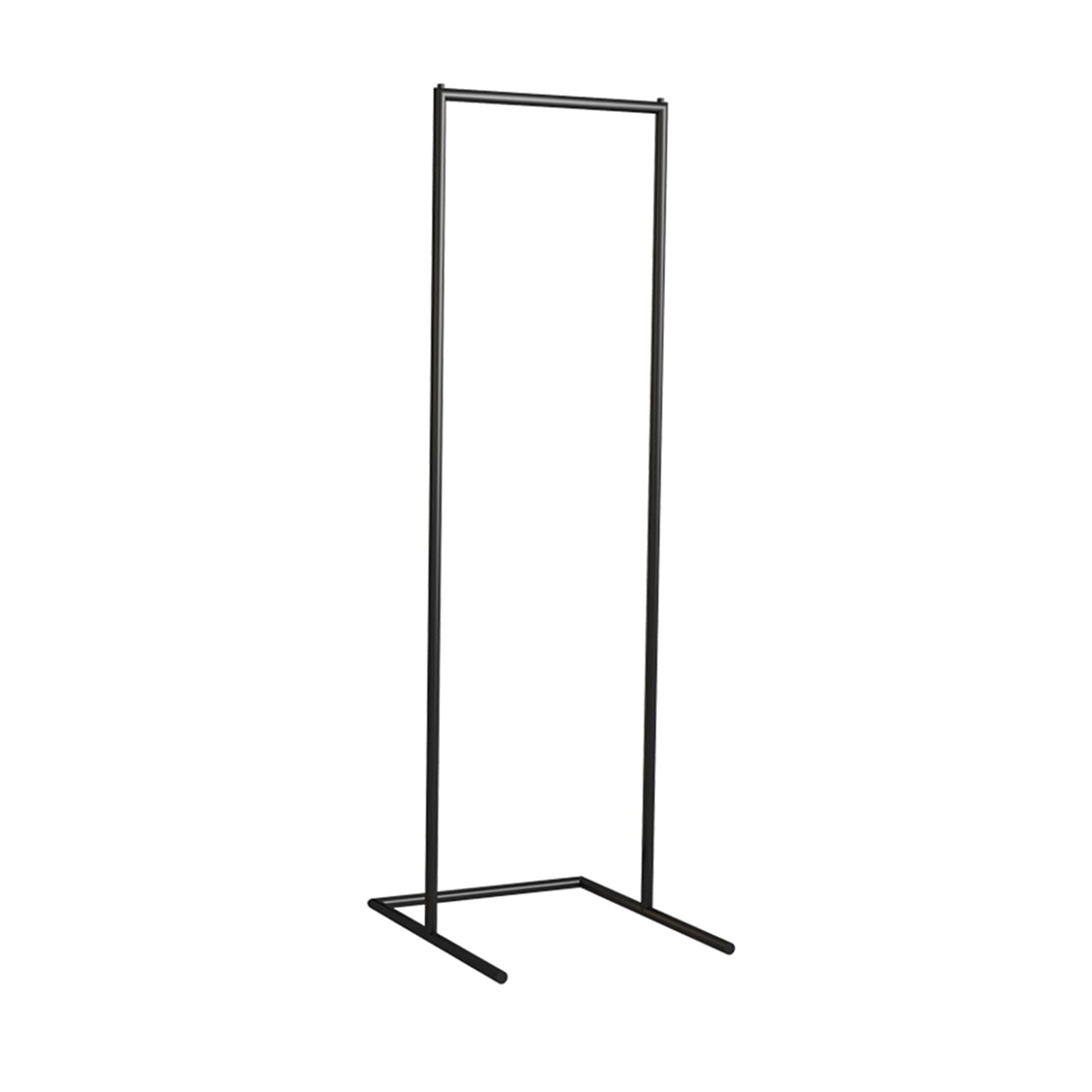 Porte-manteau autoportant en métal Slish avec étagères de rangement noir pour chambre et salon