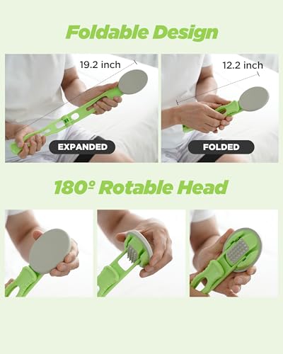 Body-Back-Scratcher-19-Foldable-Long-Curved-Handle-with-Replaceable-Brush-Head-Washable-Pad-Itch-Reliever-for-Back-and-Body-Portable-Backscratcher-for-Women-and-Men