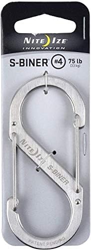 Nite Ize S-Biner Stainless Steel #4 Brushed Dual-Gated Carabiner 75lb (4-Pack) image 3