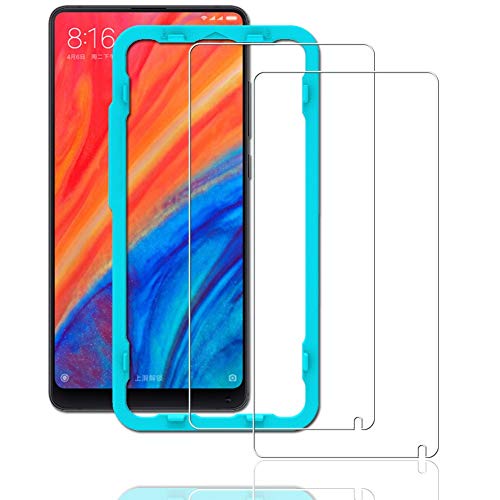 Ibywind Protector de pantalla para Xiaomi Mi Mix 2S (2 unidades) con protector de piel de fibra de carbono, incluye kit de fácil instalación