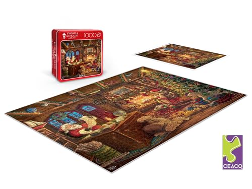 Buffalo Games - Rompecabezas Thomas Kinkade Santa Checking His List de 1000 piezas | Para Adultos, Estuche coleccionable, Tamaño terminado 26 x 19 pulgadas, Incluye póster miniatura 4