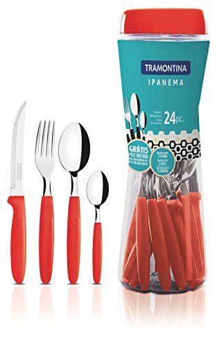 Faqueiro Tramontina Ipanema 24pcs (Vermelho)
