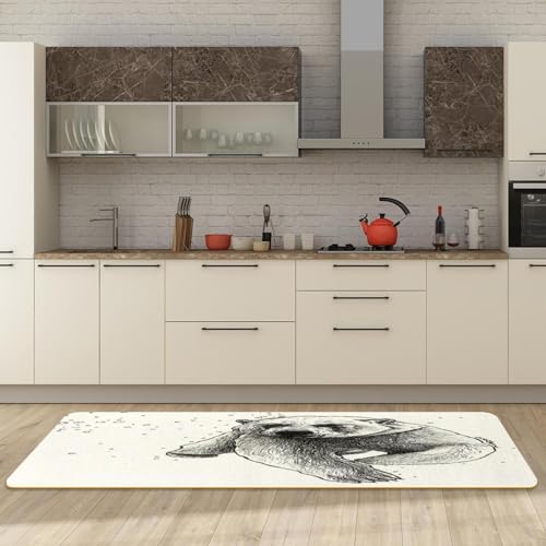 Tapetes de cocina para cuarto de lavado y pasillo, alfombras con tierno diseño de oso VAPOKF 3