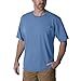 Produktbild Walls Herren Bluff Short Sleeve Cotton Ringspun Work Pocket Arbeits-T-Shirt, Washed Cayman Blue, Groß