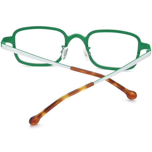 Image of FONEX Colorful Pure Titanium Glasses Frame Women Retro Round Eyeglasses