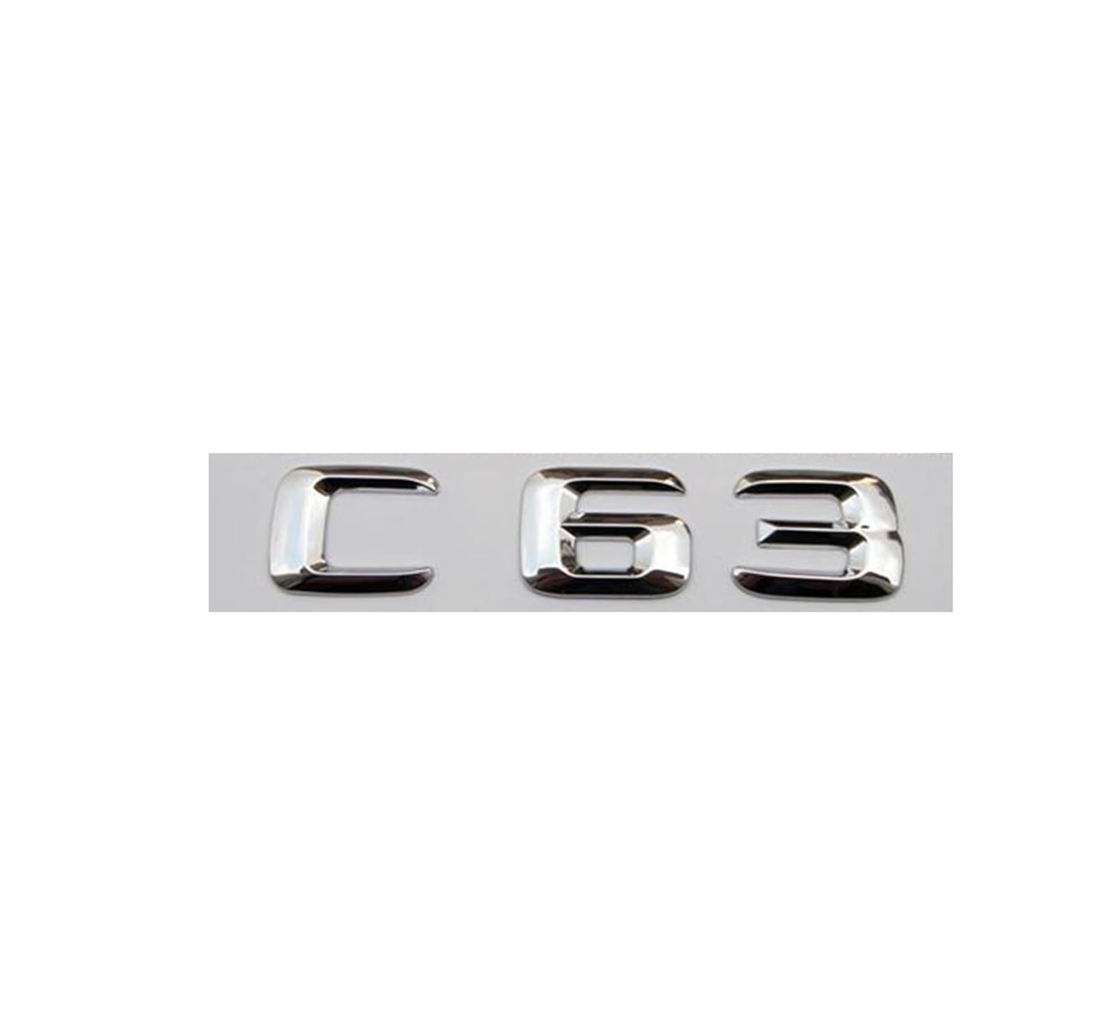 3d Chrome Car Letters For C63 C180 C200 C220 C260 C300 W205 W204 W203 Trunk Emblem Logo Stickers Accessories(C63)