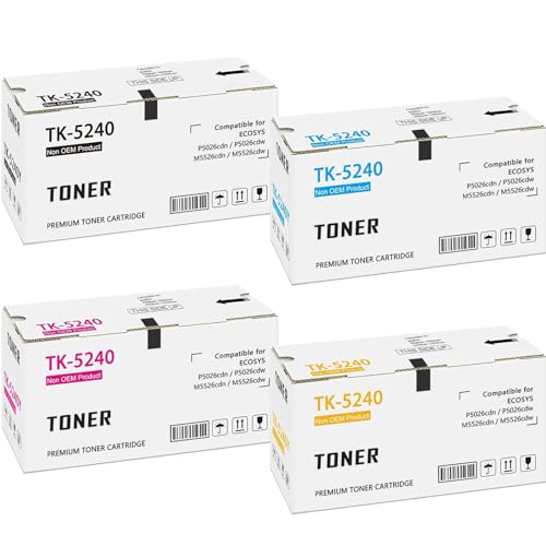 TK5240 Kompatibel für Kyocera TK-5240 TK5240 TK 5240 Toner für Kyocera Ecosys M5526cdn M5526cdw P5026cdn P5026cdw Drucker (4 Packs)