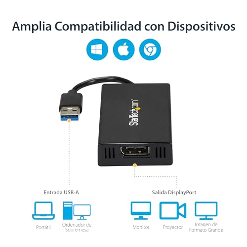 Adaptador USB 3.0 a DisplayPort 4K UHD conversor de vídeo externo para monitor Mac Windows 5