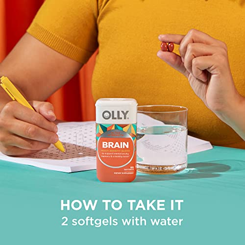 OLLY Ultra Strength Brain Softgels, Nootropic, Supports Healthy Brain Function, Memory, Focus and Concentration, Omega-3s, Vitamins B6 and B12, 30 Day Supply - 60 Count - Image 6