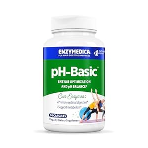 Enzymedica, pH-Basic, Includes Digestive Enzymes, Nutrients & Herbs, Supports Healthy Digestion & pH Balance, 90 Count