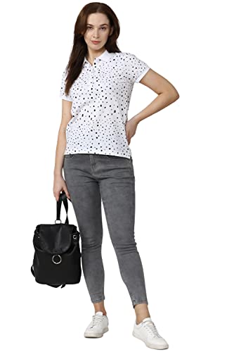 Image of Van Heusen Women's Cotton Regular Fit Polo T-Shirt